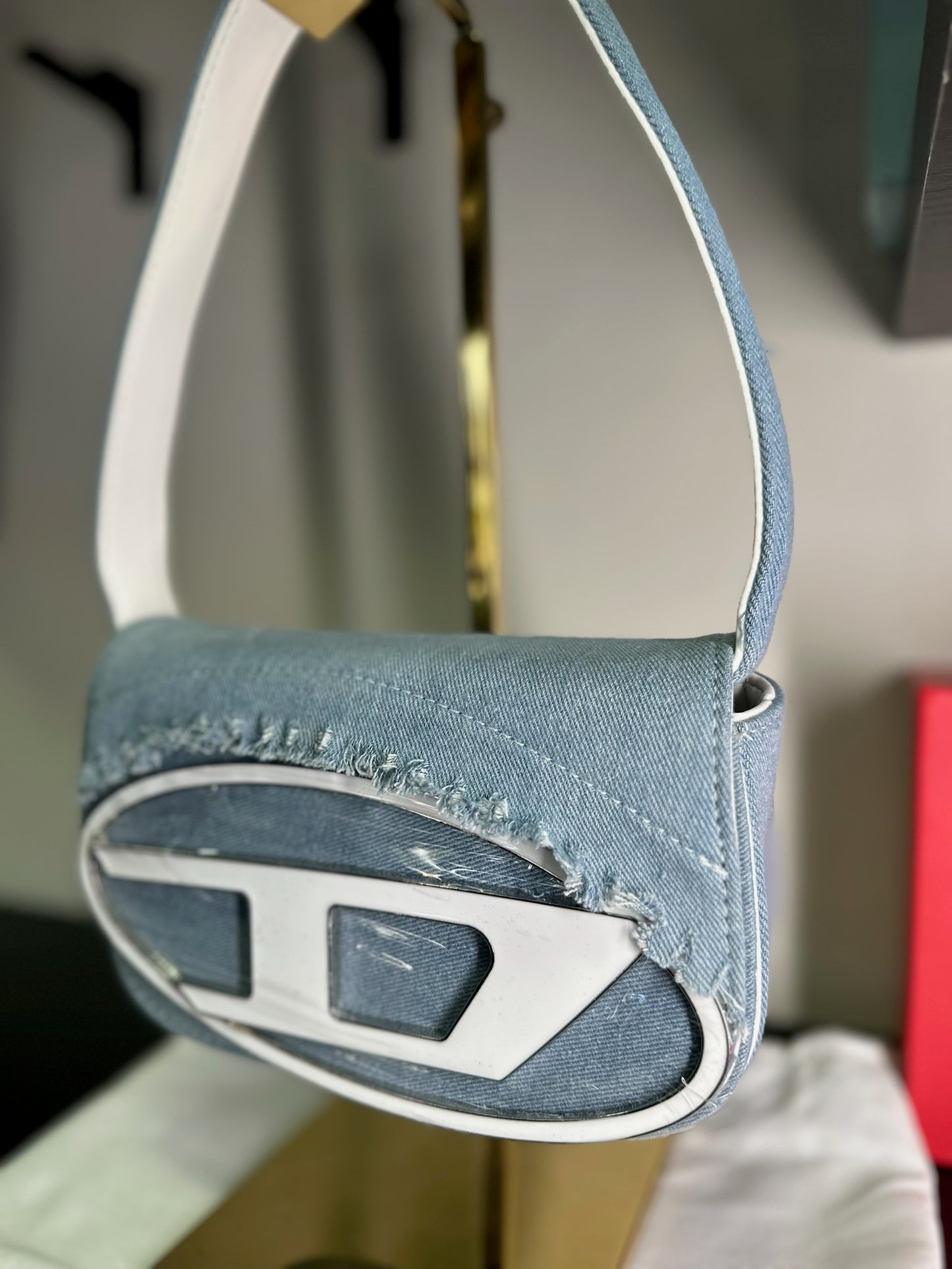 DIESEL bolsa de ombro 1DR jeans