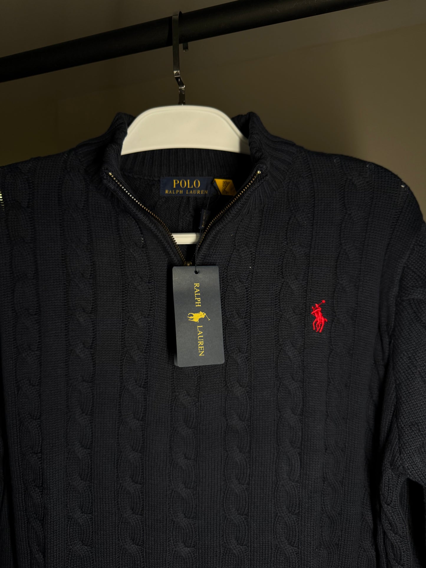 Quarter Zip Suéter RALPH LAUREN - Azul Marinho