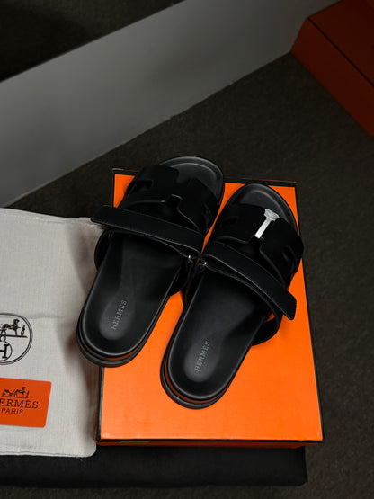 Sandália Chypre Hermès - Noir