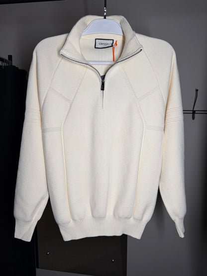 Quarter Zip Crystal - Bege