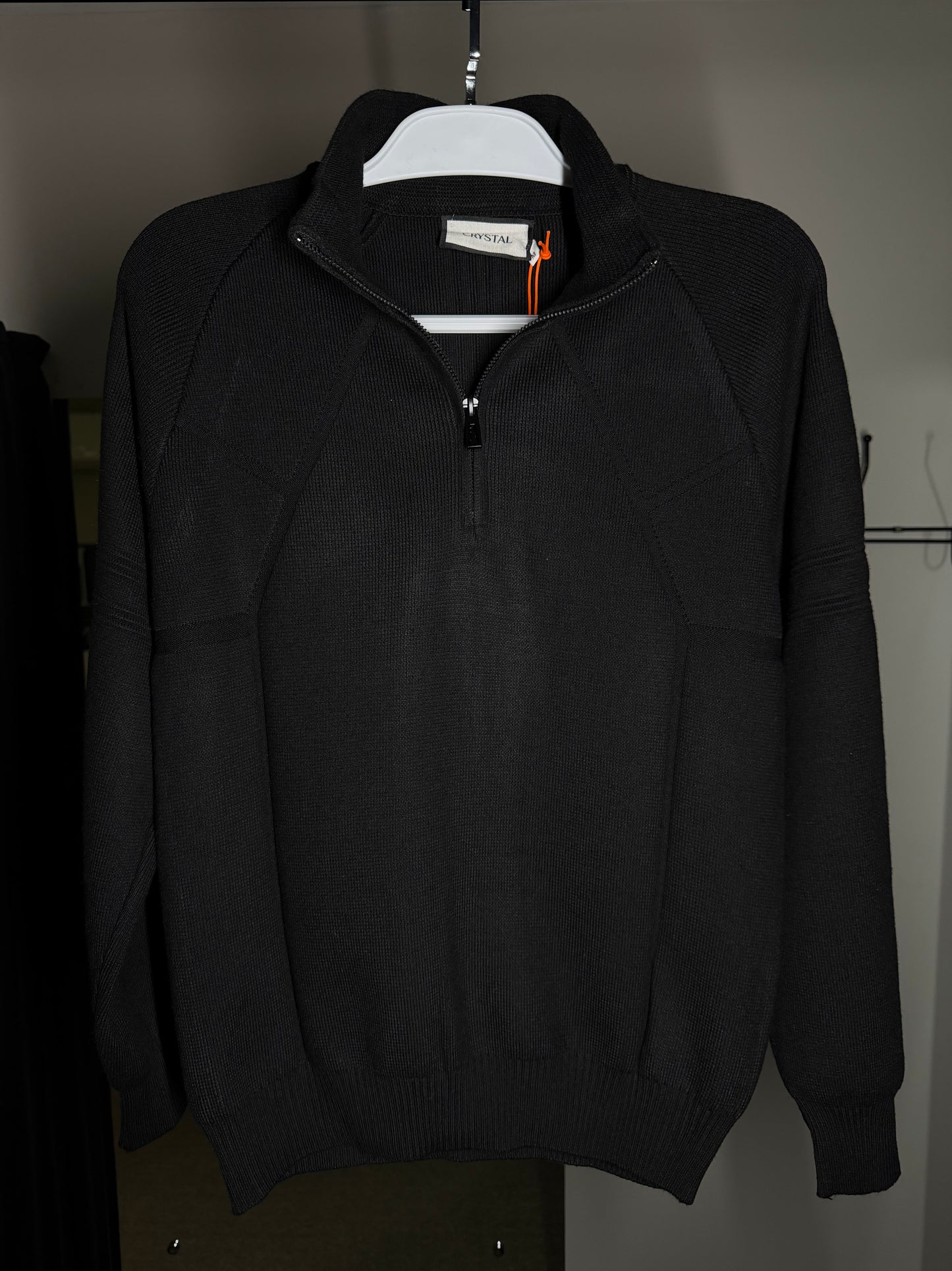 Quarter Zip Crystal - Preto
