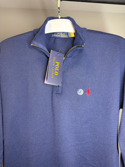 Quarter Zip Suéter RALPH LAUREN - Azul Marinho