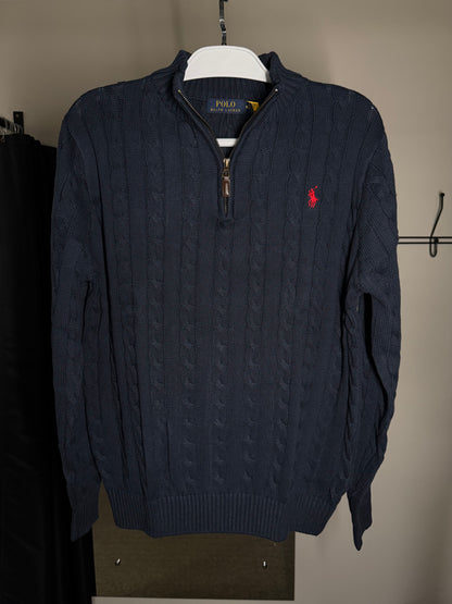 Quarter Zip Suéter RALPH LAUREN - Azul Marinho