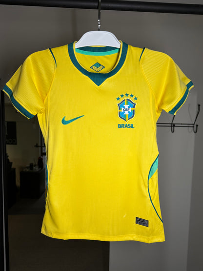 Camisa Brasil Nike I 2026/27 Torcedor Feminina 1:1 Amarela