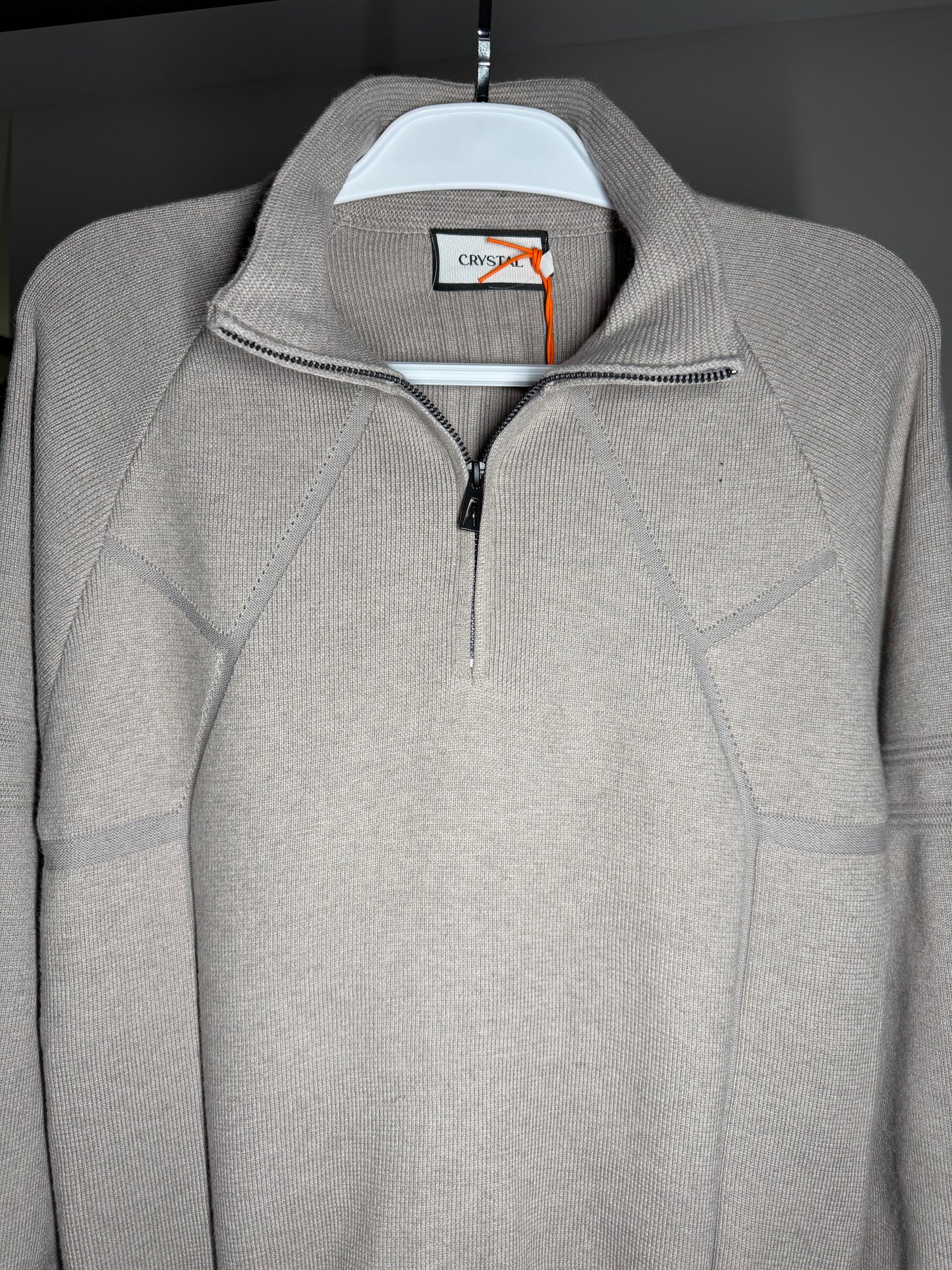 Quarter Zip Crystal - Marrom Claro