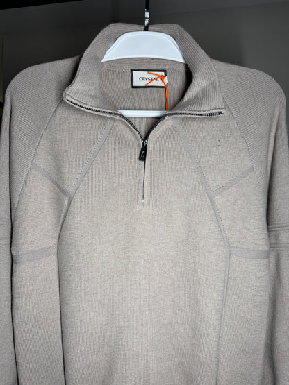 Quarter Zip Crystal - Marrom Claro