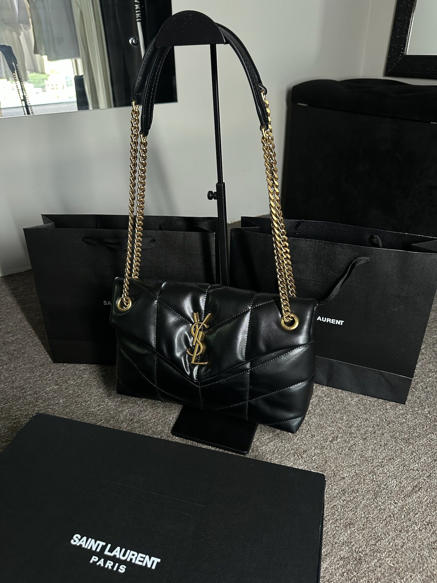 Bolsa YSL Tiracolo Loulou Puffer Média