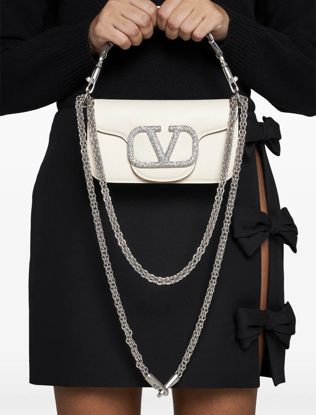Bolsa VALENTINO GARAVANI - Bolsa Locó pequena com aplicação de cristais