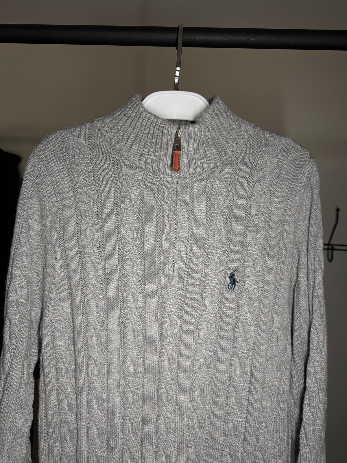 Quarter Zip Suéter RALPH LAUREN - Cinza