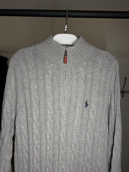 Quarter Zip Suéter RALPH LAUREN - Cinza