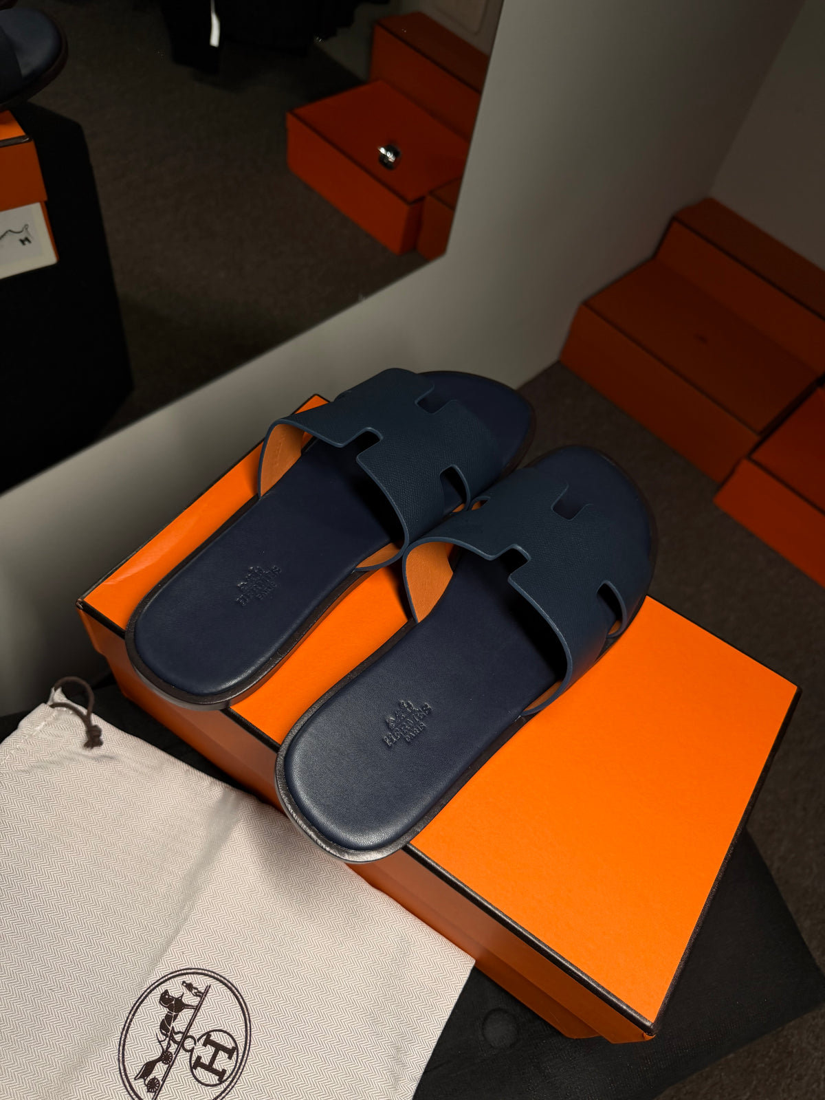 Sandália Izmir Hermès - Marine