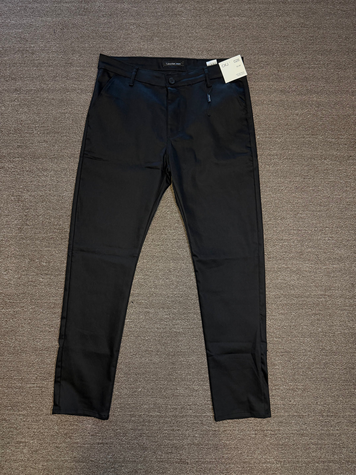 Calça Alfaiataria Slim - Calvin Klein Jeans - Preta Acetinada