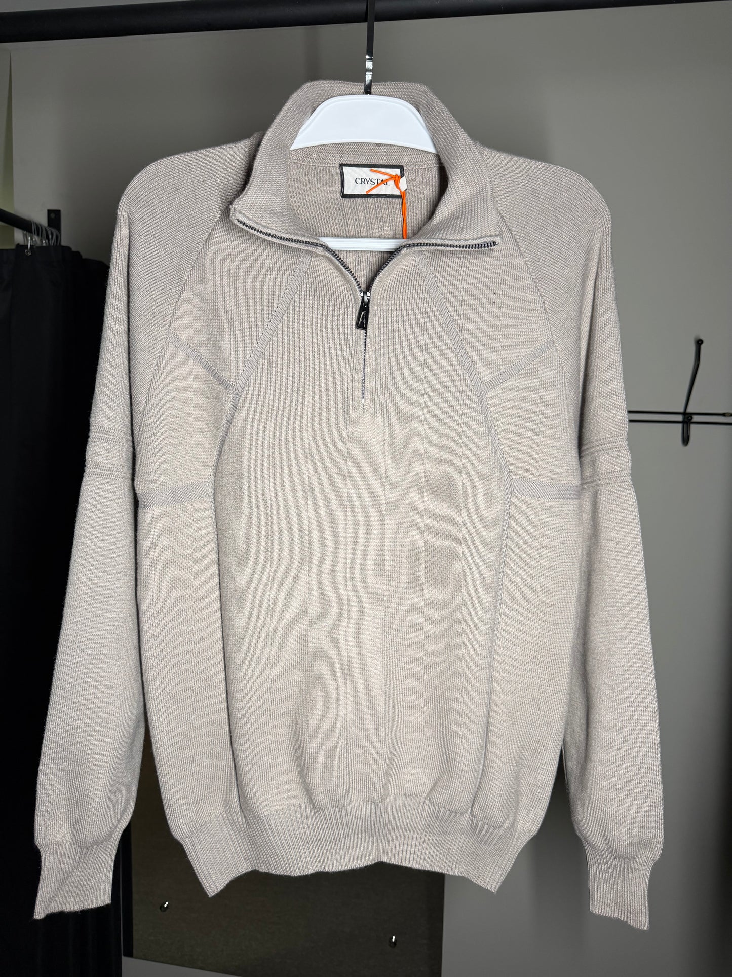 Quarter Zip Crystal - Marrom Claro