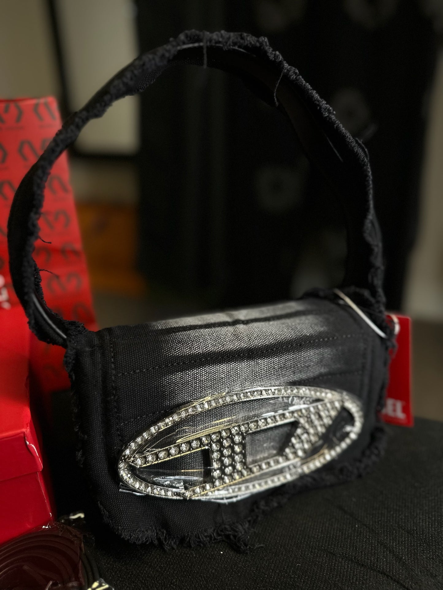 DIESEL bolsa de ombro 1DR em canvas