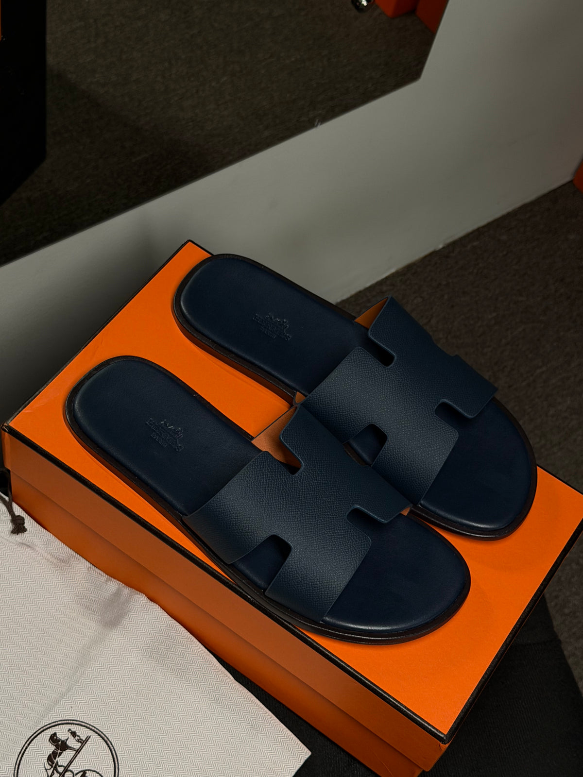 Sandália Izmir Hermès - Marine