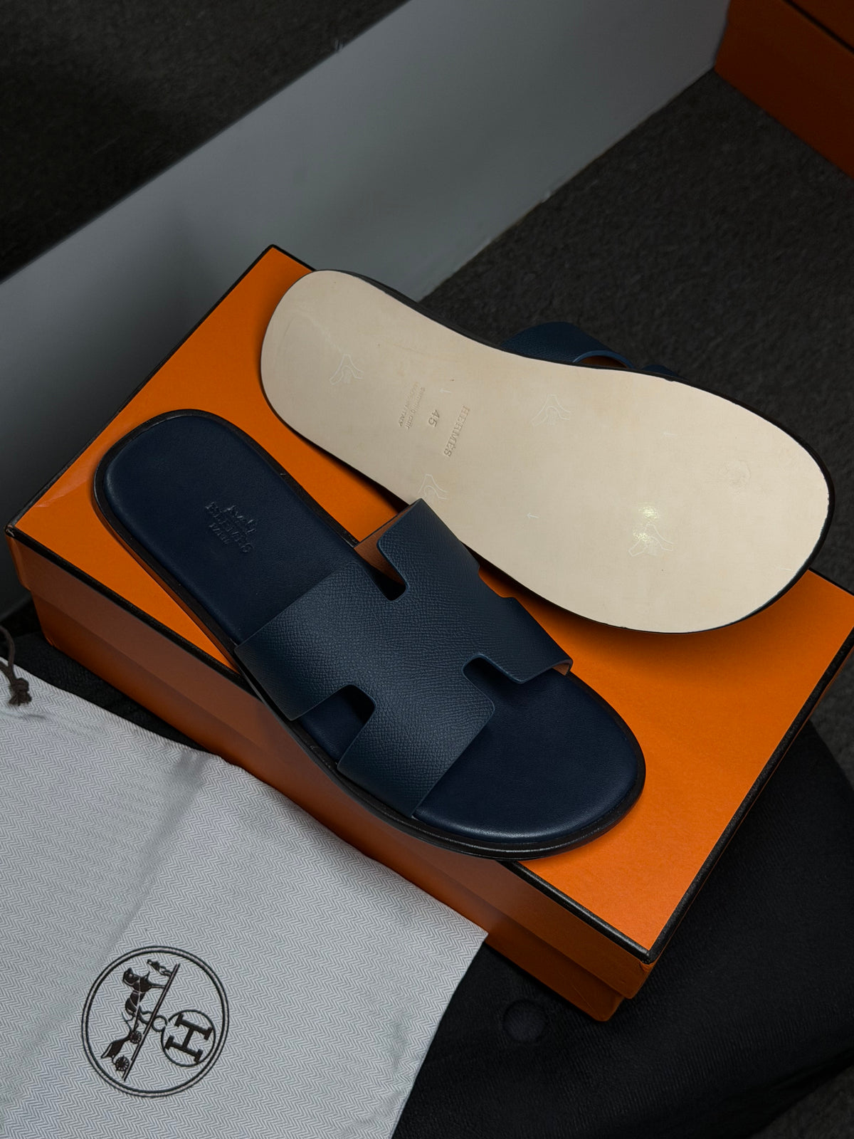 Sandália Izmir Hermès - Marine