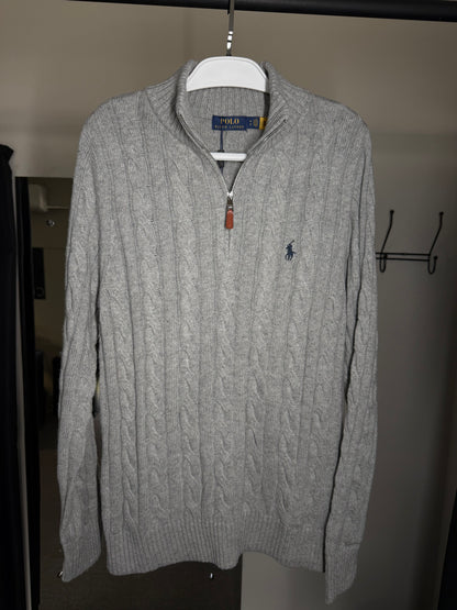 Quarter Zip Suéter RALPH LAUREN - Cinza