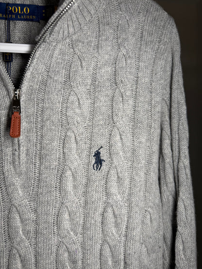 Quarter Zip Suéter RALPH LAUREN - Cinza