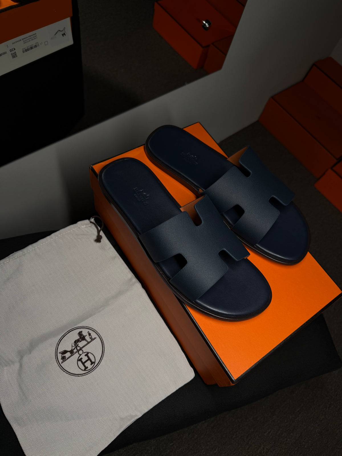 Sandália Izmir Hermès - Marine